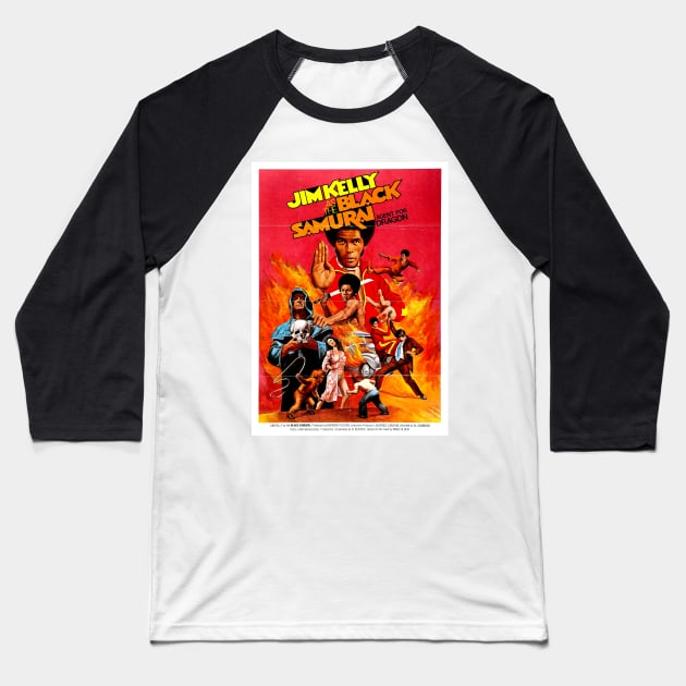 Black Samurai Baseball T-Shirt by Scum & Villainy